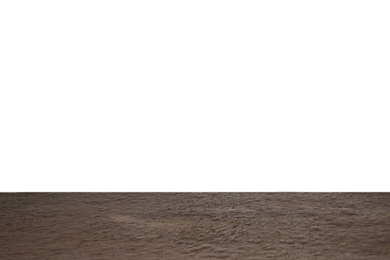 Photo of Empty stone surface against white background. Mockup for design