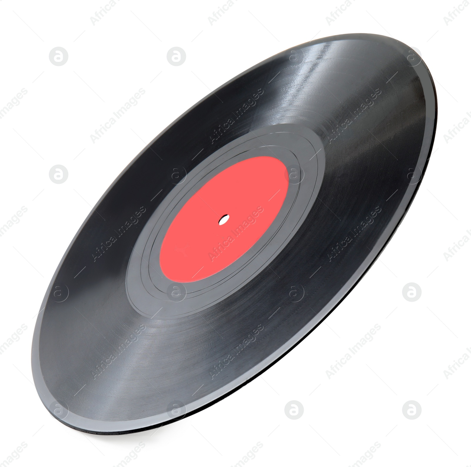 Photo of Black vintage vinyl record isolated on white