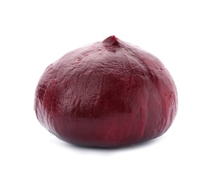 Photo of Boiled beet on white background. Taproot vegetable
