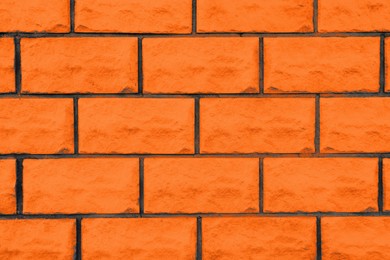 Texture of orange brick wall as background