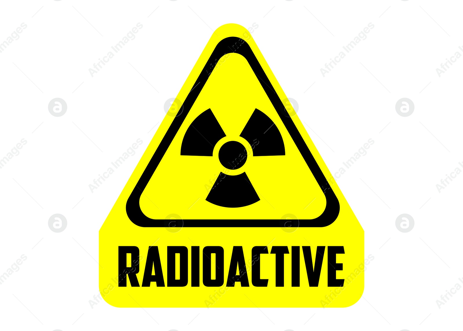 Illustration of Radioactive sign isolated on white. Hazard symbol