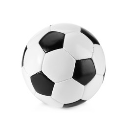 Photo of One soccer ball isolated on white. Sport equipment