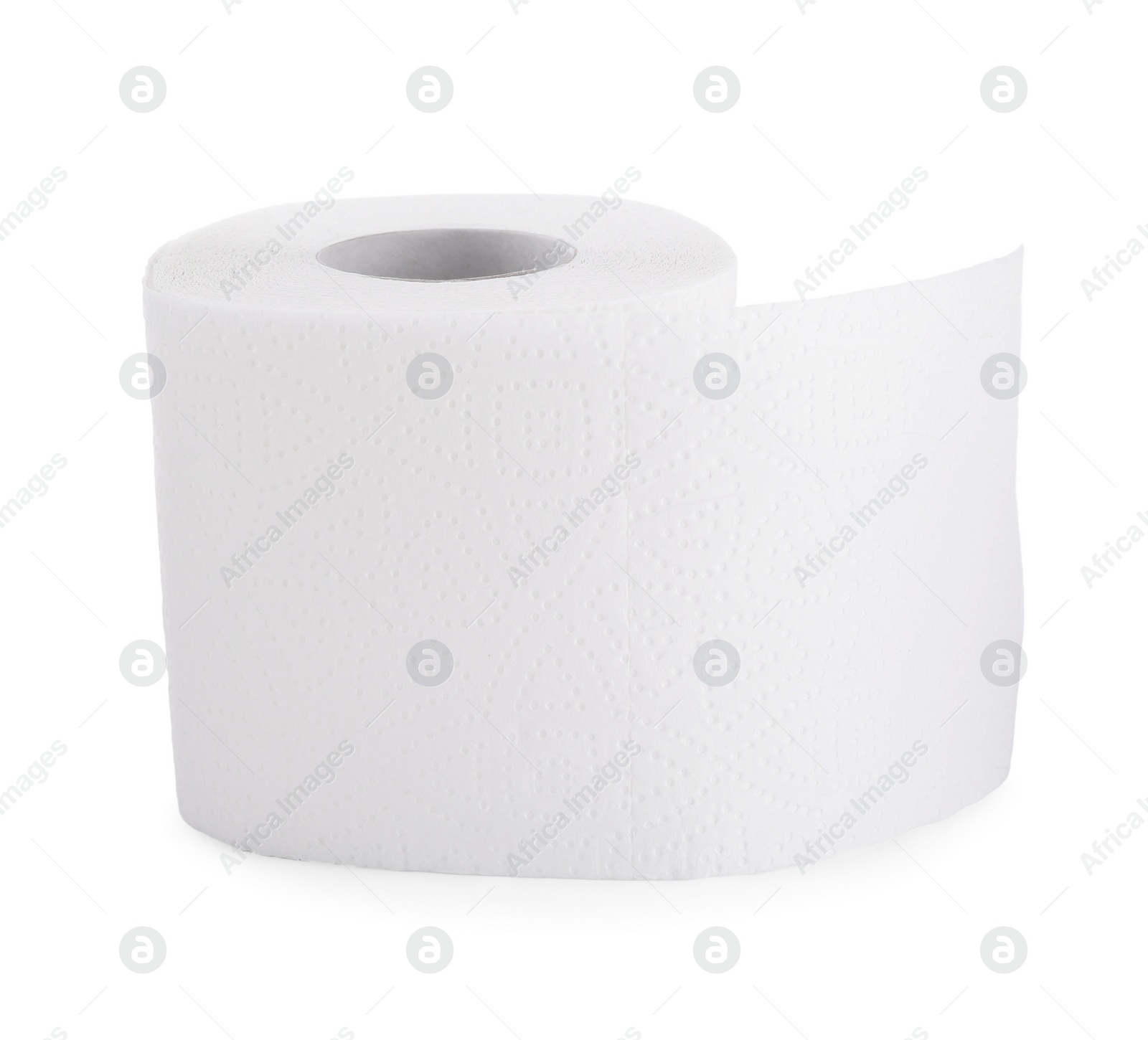 Photo of One toilet paper roll isolated on white