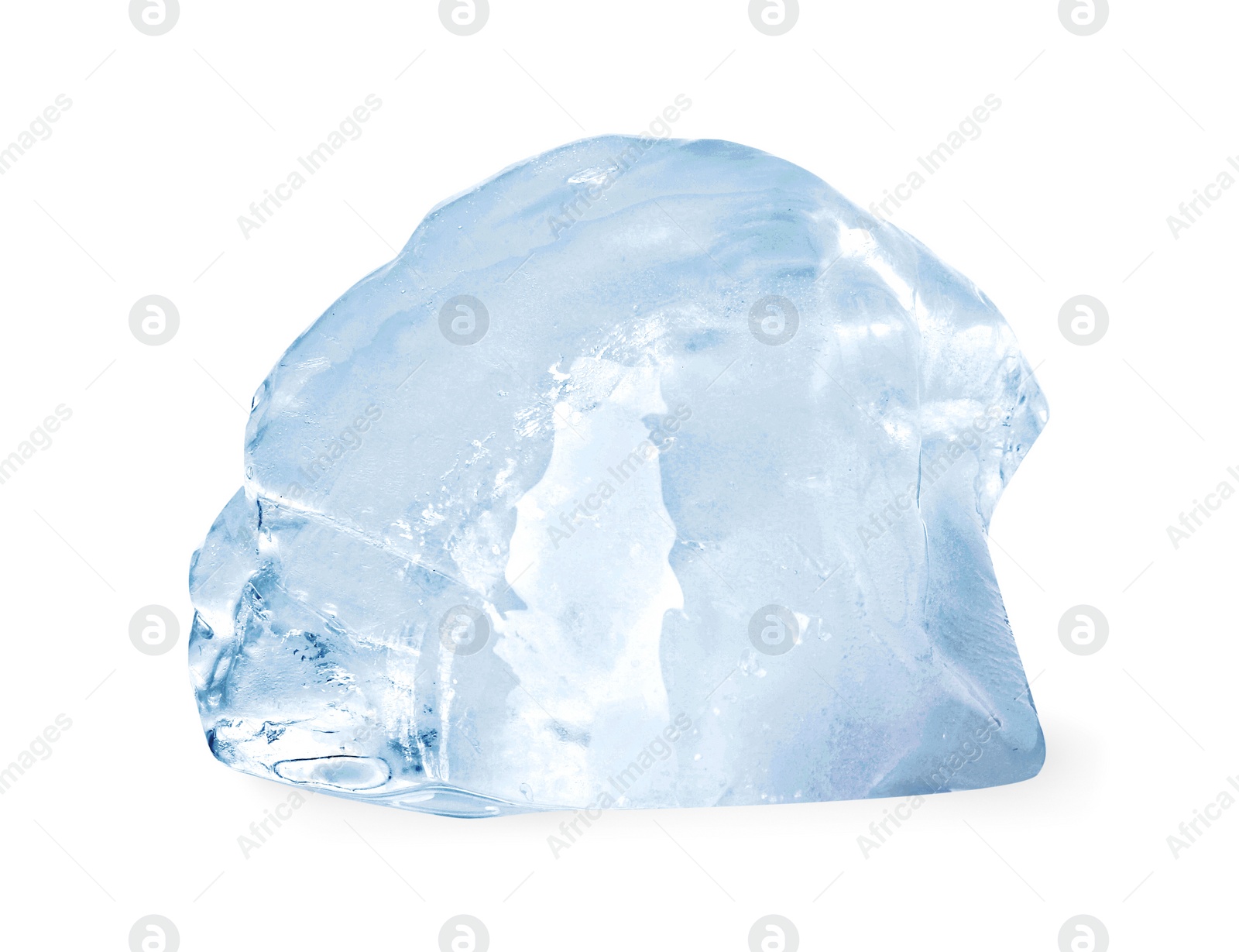 Photo of One piece of clear ice isolated on white