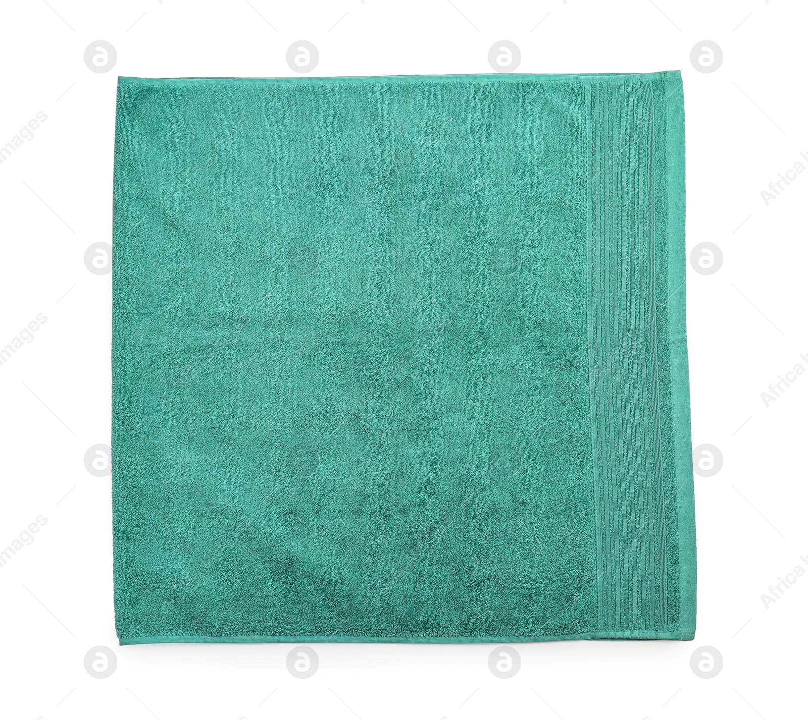 Photo of Clean soft towel on white background