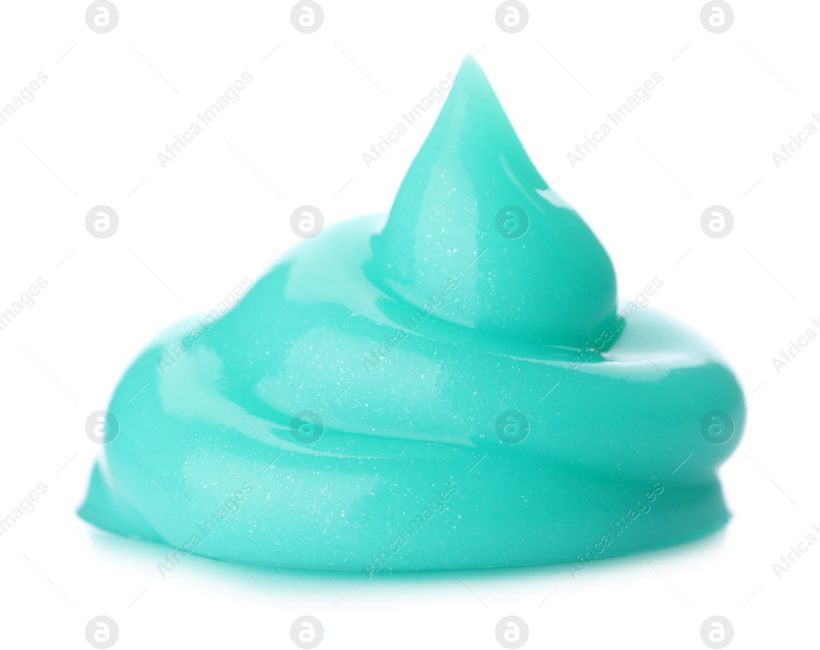 Photo of Sample of bright shower gel isolated on white