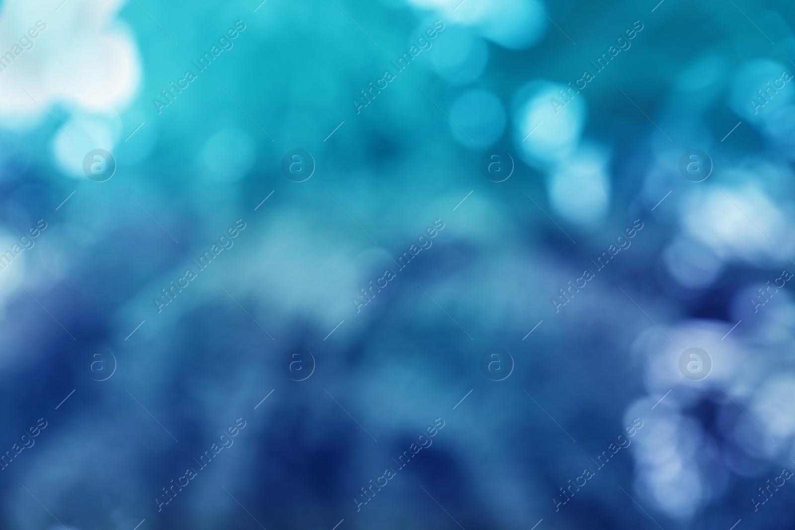 Image of Blurred view of abstract blue background. Bokeh effect