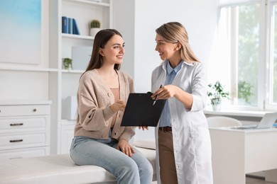 Professional doctor working with patient in hospital