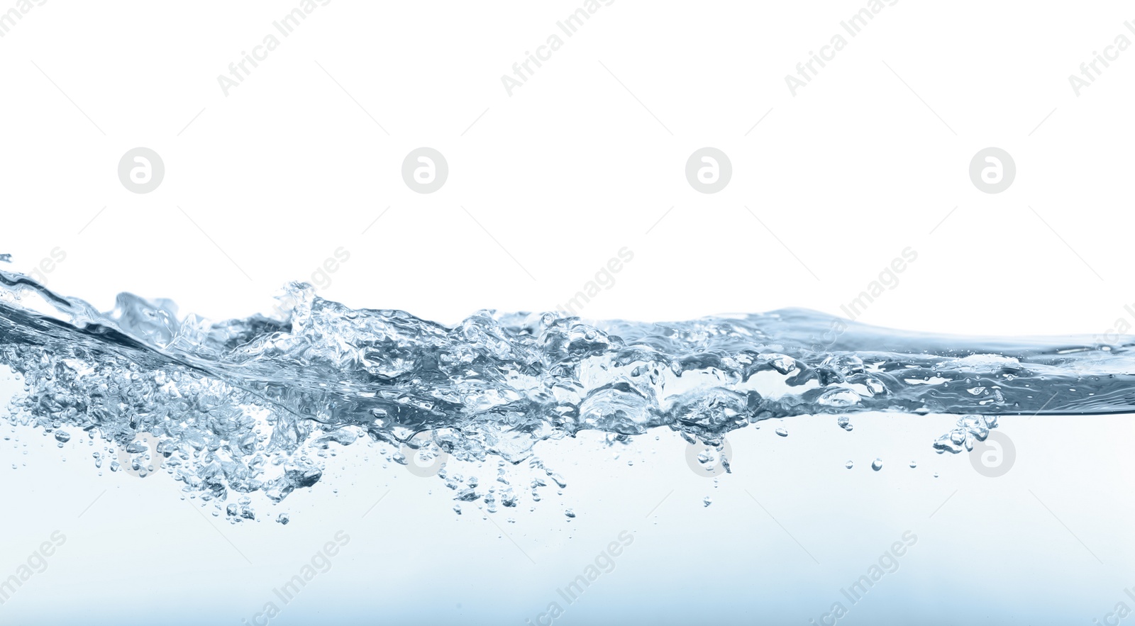 Photo of Beautiful clear water splash isolated on white