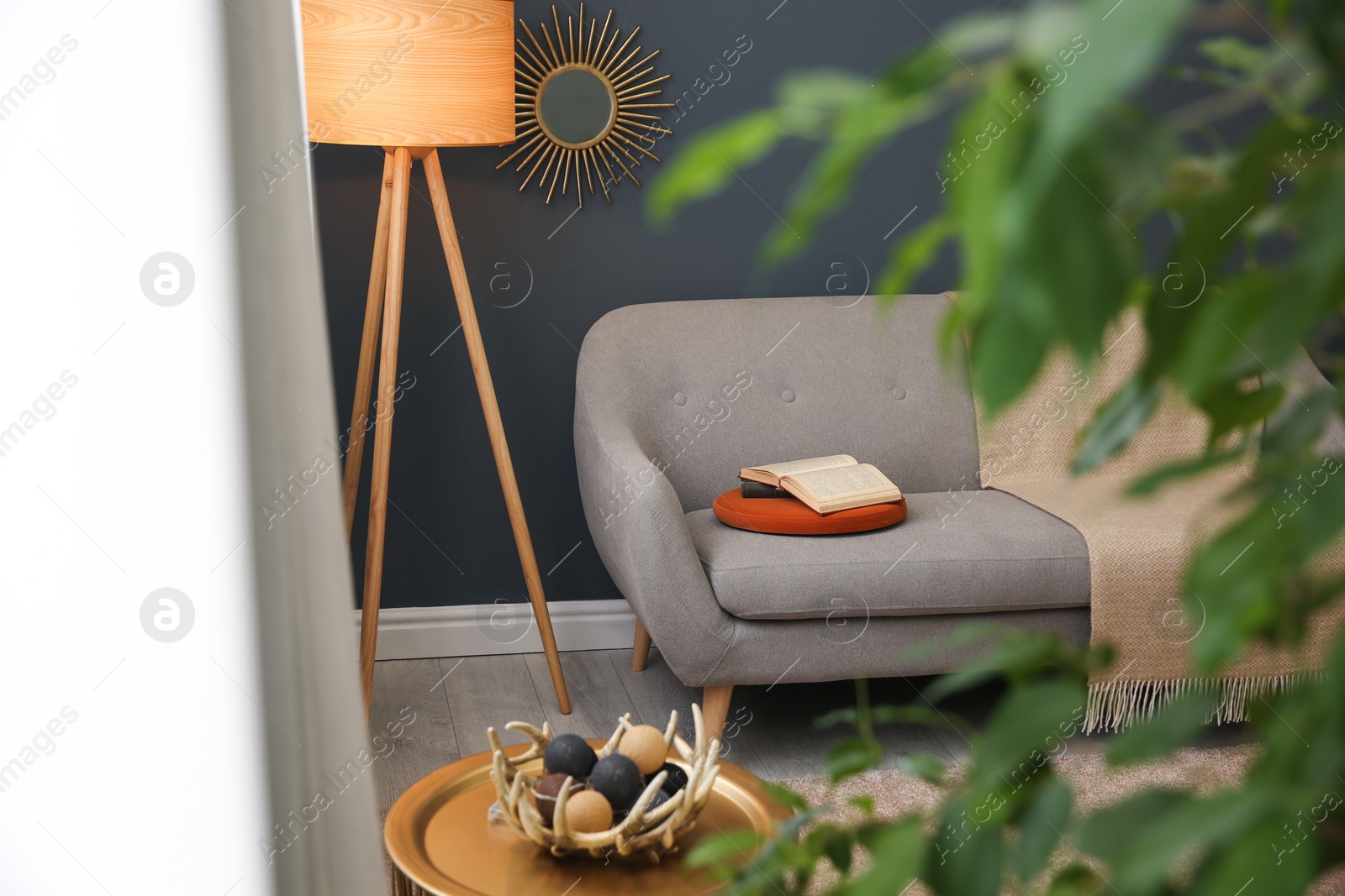 Photo of Cozy living room interior inspired by autumn colors