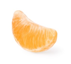 Photo of Piece of fresh ripe tangerine isolated on white