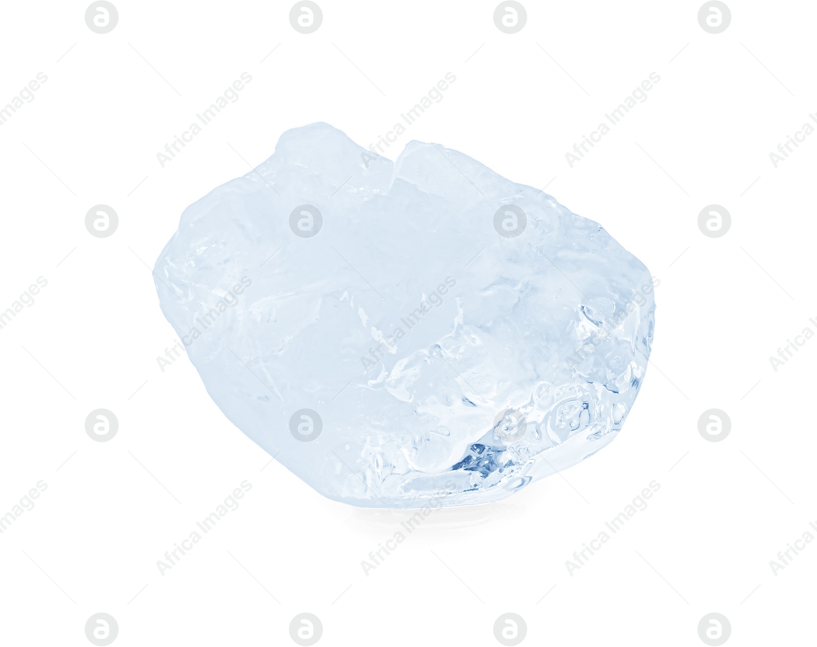 Photo of One piece of clear ice isolated on white