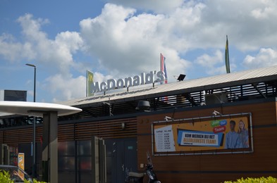 Winschoten, Netherlands - June 02, 2022: Restaurant McDonald's on city street