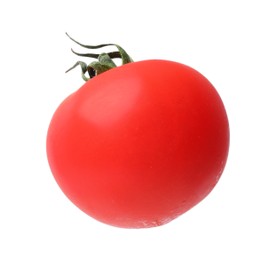 Photo of One fresh whole tomato isolated on white