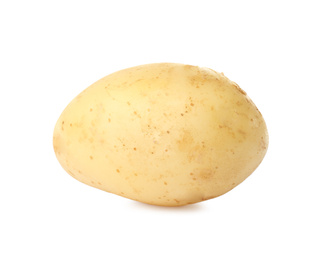 Photo of Fresh raw organic potato isolated on white