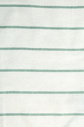 Texture of white striped fabric as background, closeup