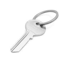 One key with ring isolated on white