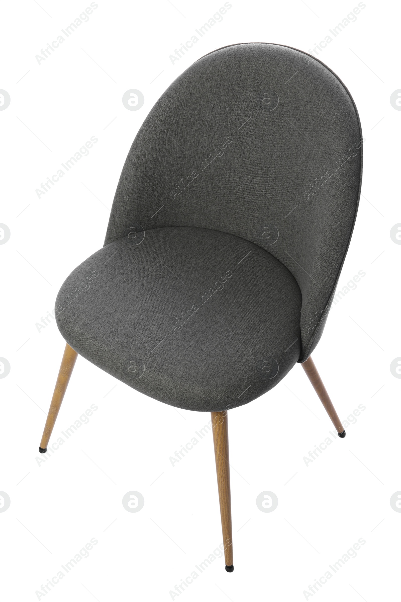 Photo of Stylish comfortable grey chair isolated on white