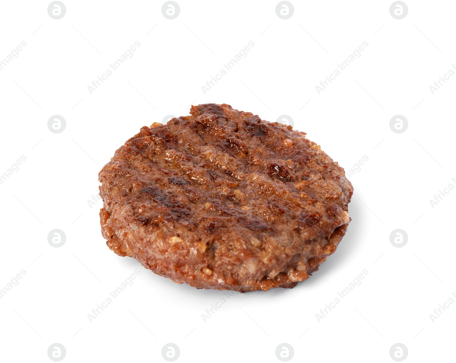 Photo of Grilled meat cutlet for burger isolated on white