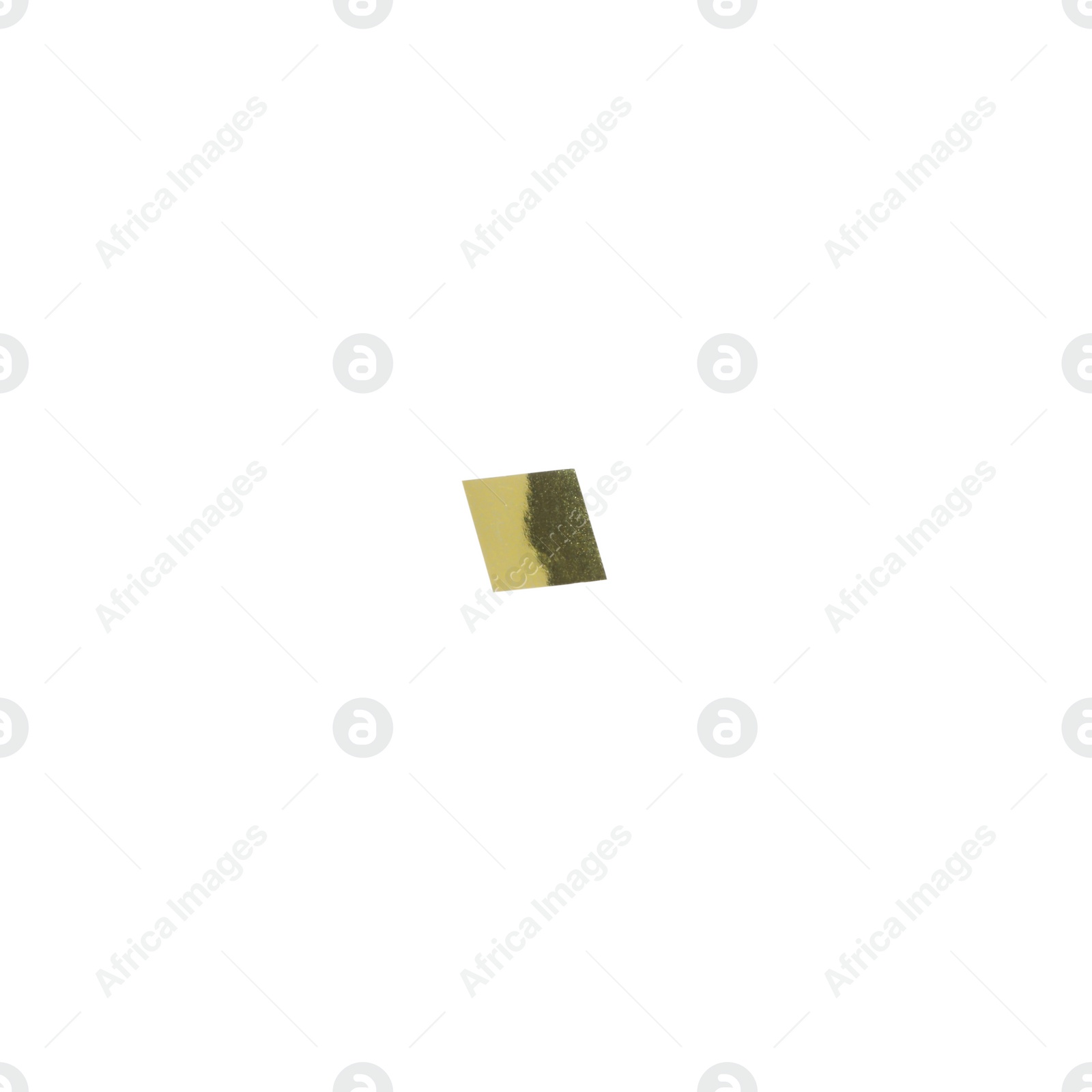 Photo of Piece of golden confetti isolated on white