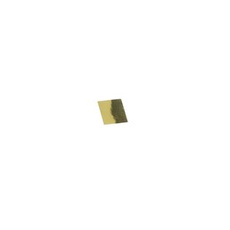 Photo of Piece of golden confetti isolated on white