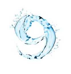 Illustration of Number nine made of water on white background