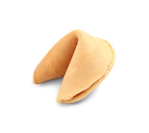 Photo of Traditional homemade fortune cookie isolated on white