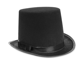 Photo of One magician top hat isolated on white