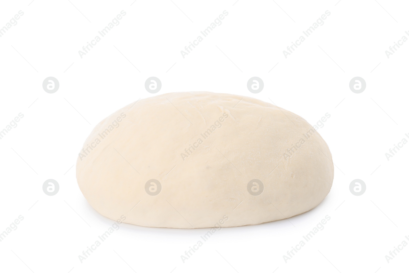 Photo of Fresh raw dough on white background