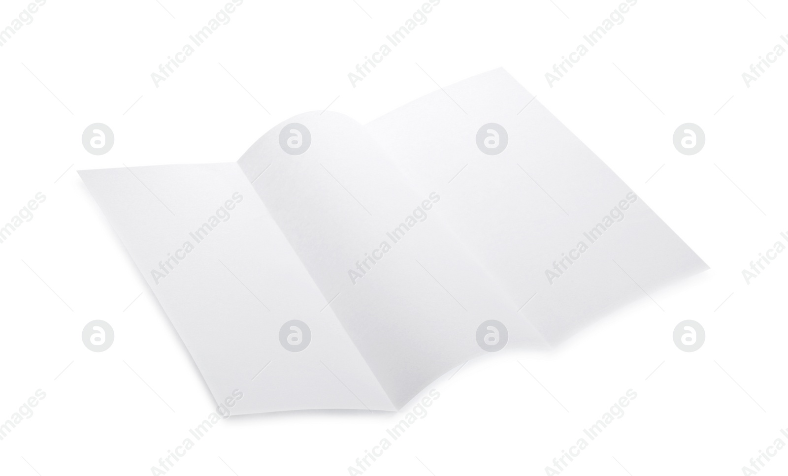 Photo of Blank paper brochure isolated on white. Mockup for design