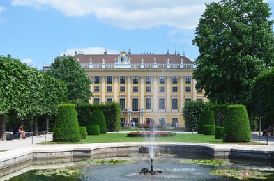 Photo of VIENNA, AUSTRIA - JUNE 19, 2018: Picturesque view of Schonbrunn Palace and park