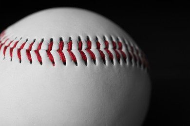 Photo of Closeup view of baseball ball. Sportive equipment
