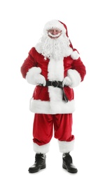 Authentic Santa Claus on white background