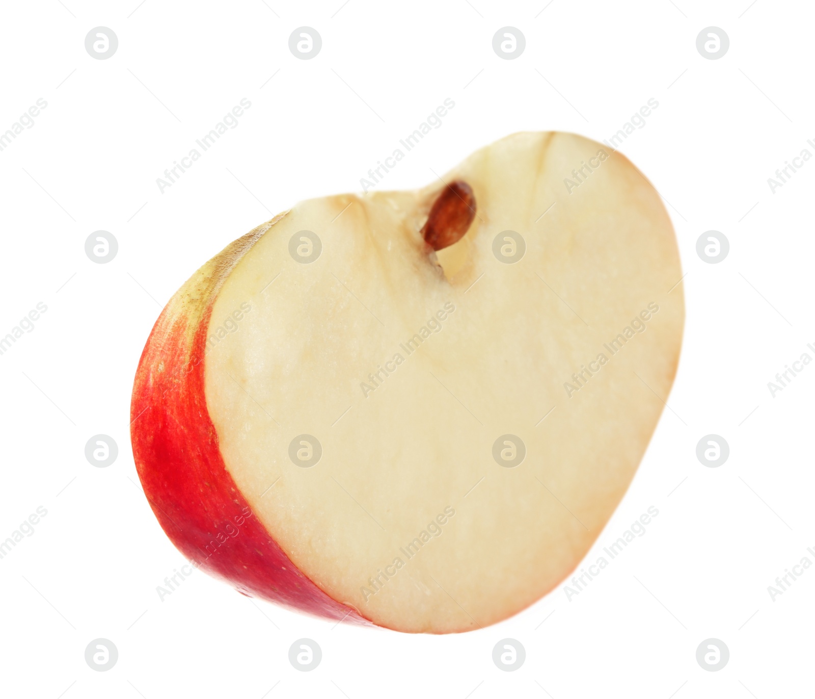 Photo of Slice of fresh apple on white background