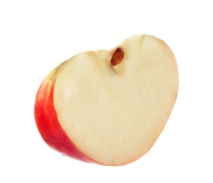 Photo of Slice of fresh apple on white background