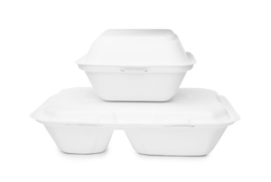 Photo of Two containers for food on white background