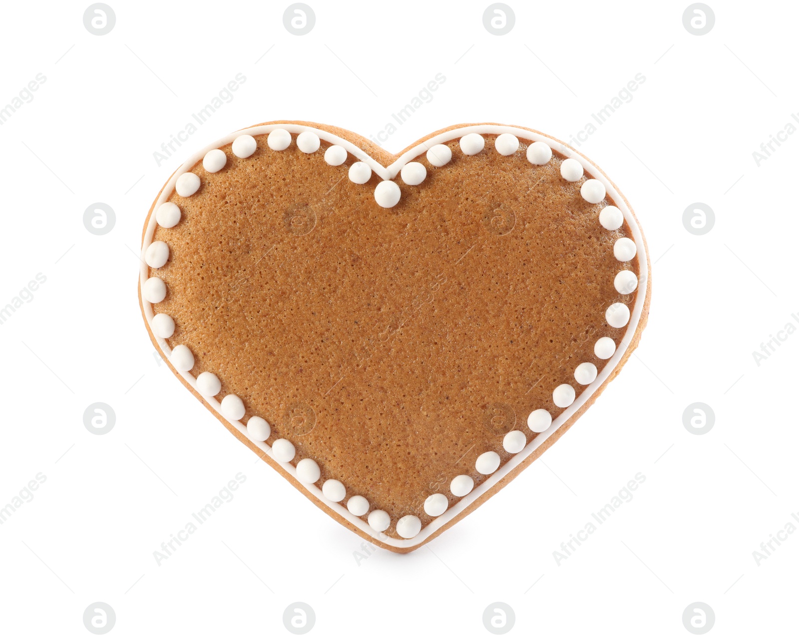 Photo of Heart shaped Christmas cookie isolated on white