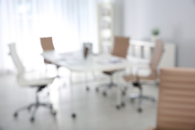 Photo of Modern brightly lit office with bokeh effect