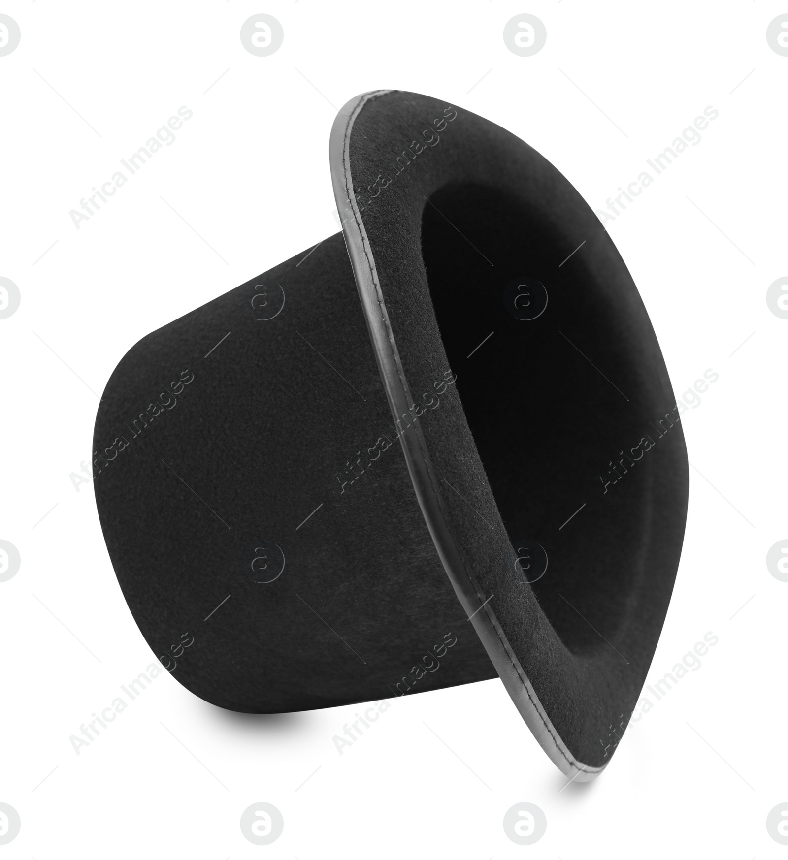 Photo of One magician top hat isolated on white