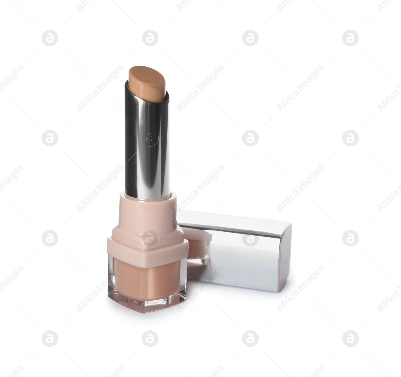 Photo of Stick concealer isolated on white. Makeup product