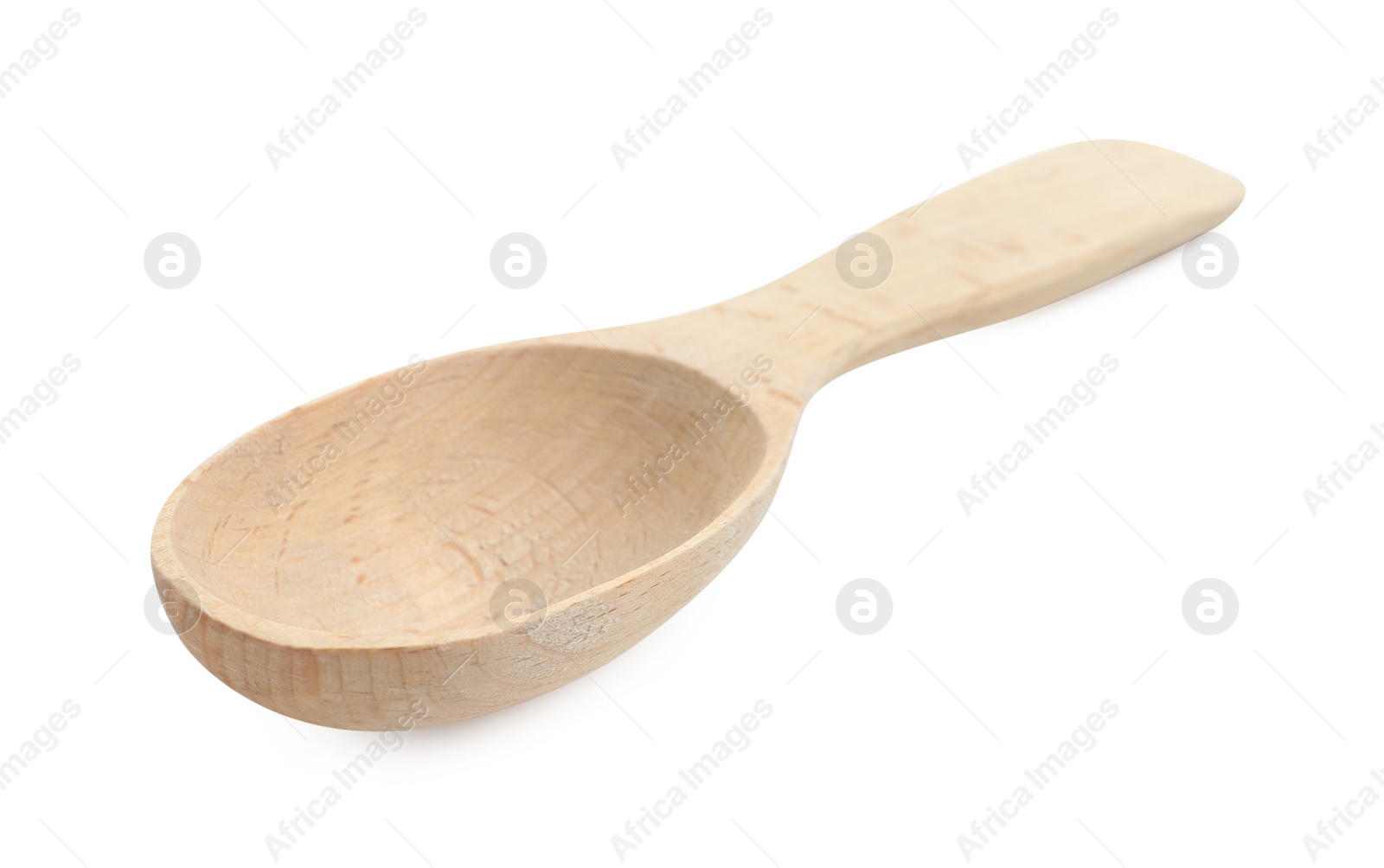 Photo of Wooden spoon isolated on white. Cooking utensil