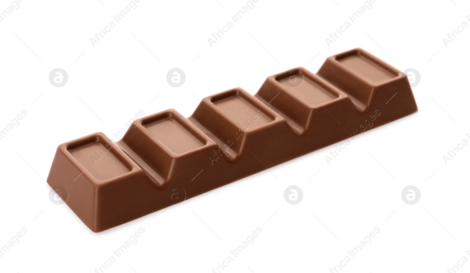 Photo of Delicious sweet chocolate bar isolated on white