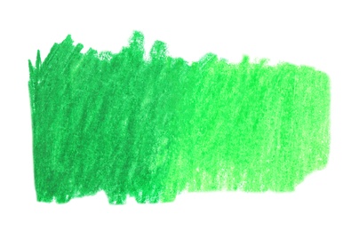 Photo of Green hand drawn pencil hatching on white background