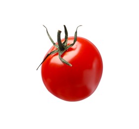 Photo of One fresh ripe tomato isolated on white