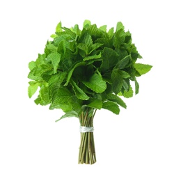 Photo of Bunch of fresh mint isolated on white