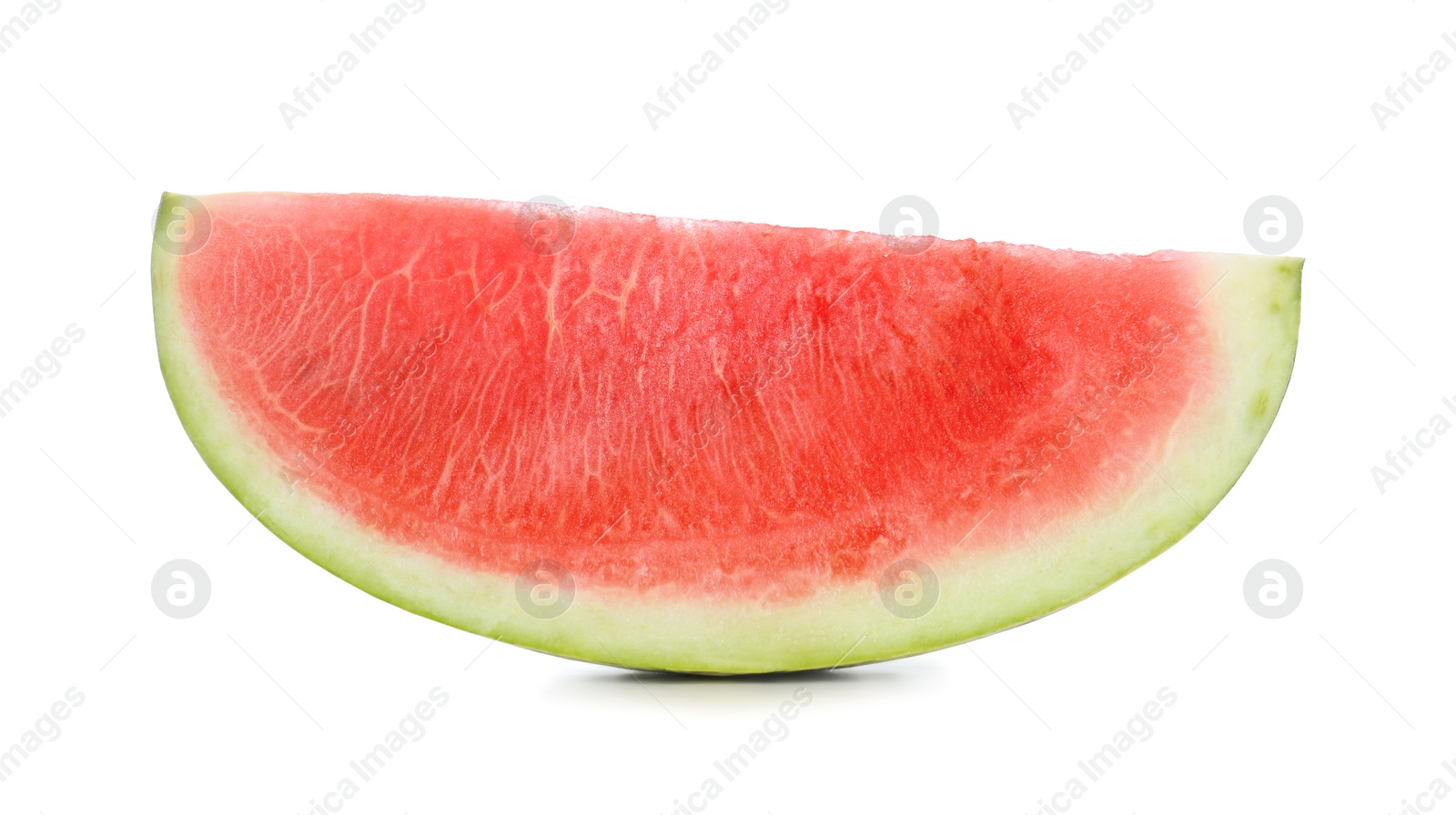 Photo of Slice of delicious ripe watermelon isolated on white