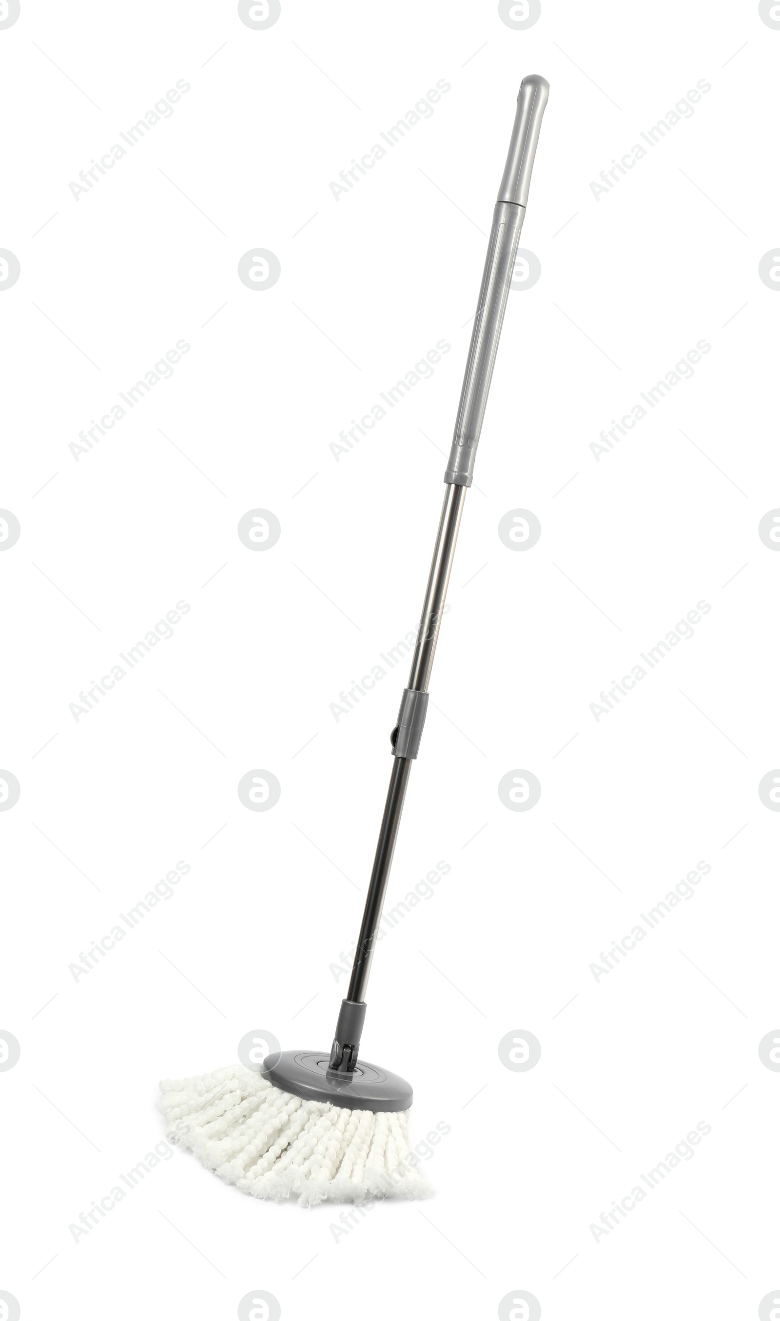 Photo of Mop with plastic handle isolated on white