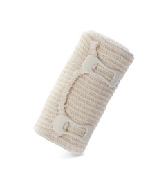 Medical bandage roll isolated on white. First aid item