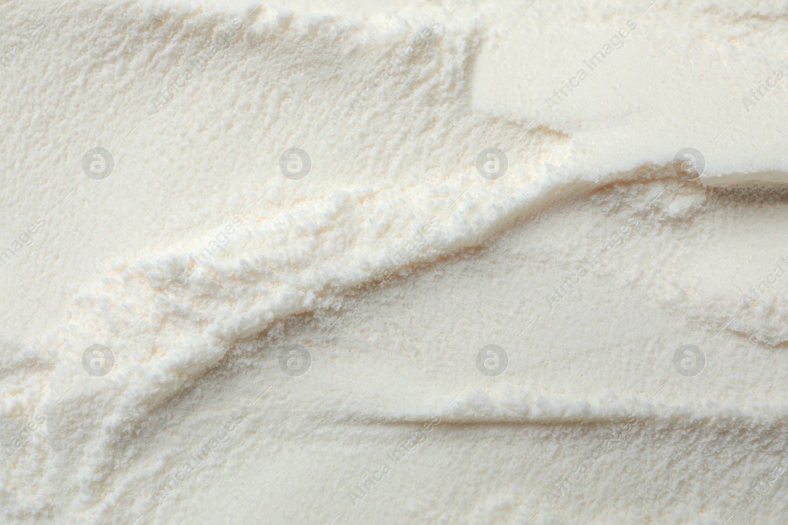 Photo of Closeup view of powdered infant formula as background. Baby milk