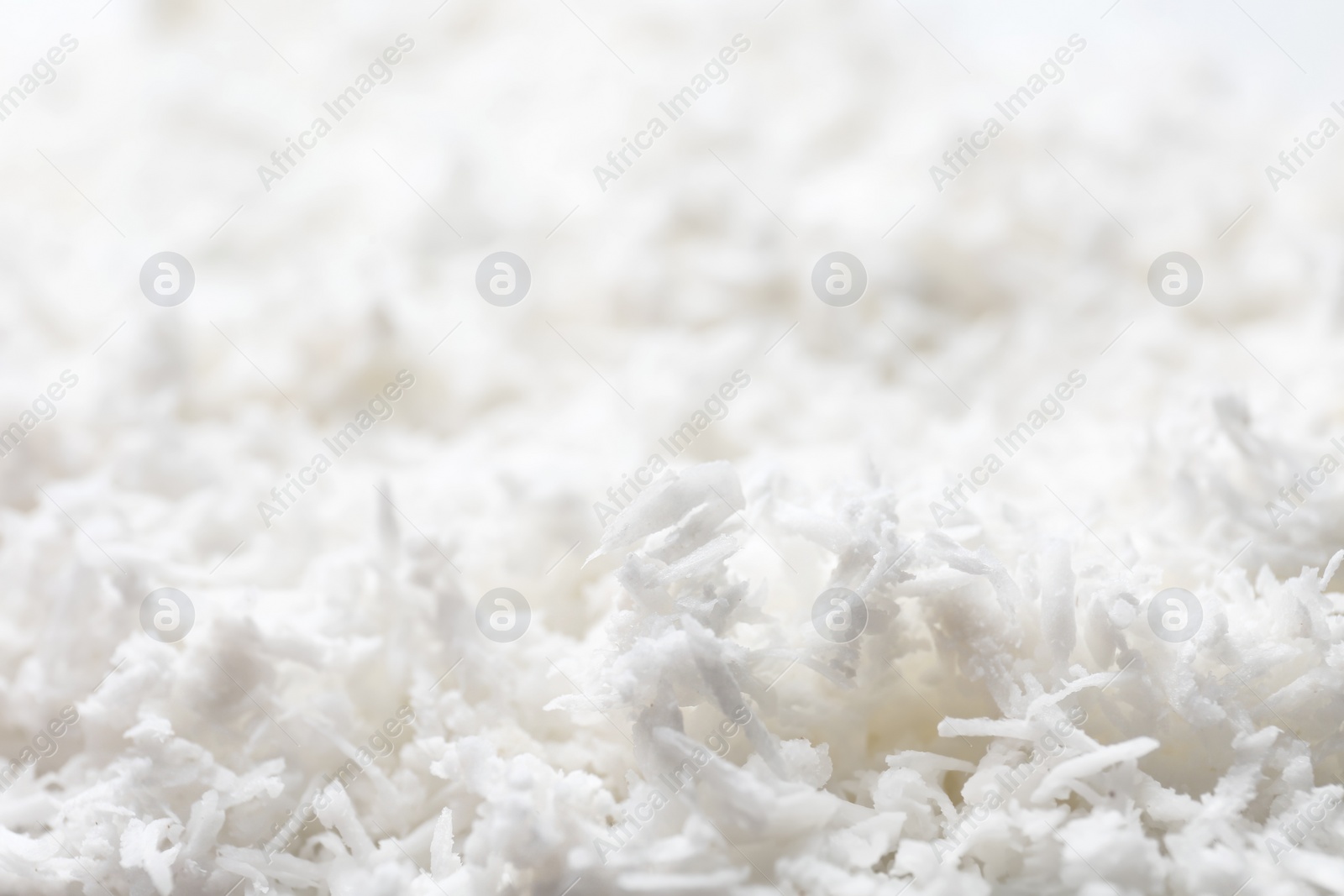 Photo of Fresh coconut flakes, closeup